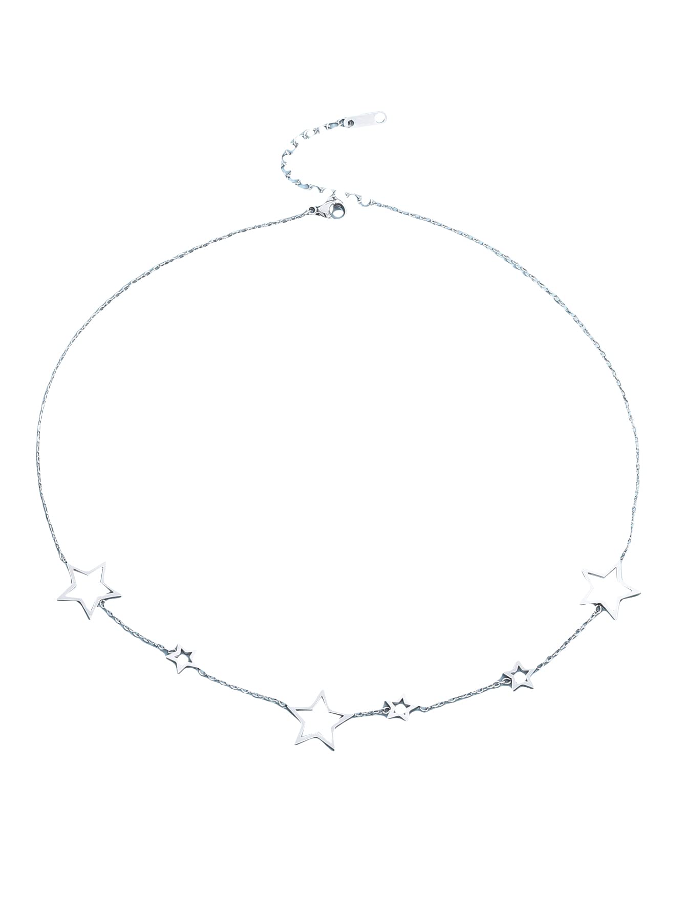 Verdusa Women's Star Chain Necklaces Silver One Size