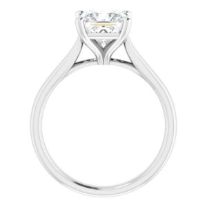 Moissanite Ring 10K Solid White Gold Handmade Engagement Ring 1.5 CT Princess Cut Moissanite Diamond Solitaire Wedding/Bridal Rings for Women/Her Propose Ring By Rivaan Jewel (8.5)