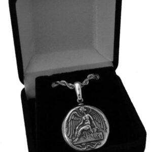 Nike and Eagle, Famous Ancient Greek Coin Pendant and Chain, Goddess of Victory, Very Fast Runner, Greek Mythology S