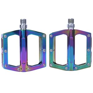 EVTSCAN 1 Pair Colorful Bicycle Pedals, Aluminum Alloy Universal Bike Pedals Replacement Compatible with Most MTB and Road Bicycle