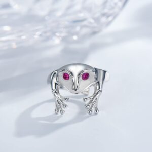 SCZKLAQ Frog Ring for Women 925 Sterling Silver Thumb Rings Adjustable Frog Jewelry for Women Frog Gifts