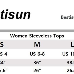 Bestisun Women Sleeveless Yoga Dance Sports Tops Workout Running Shirt Muscle Tank Gym Yoga Shirts Athletic Tank Tops White L