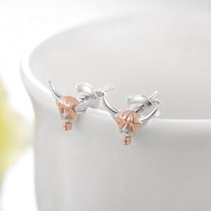 Highland Cow Earrings 925 Sterling Silver Cow Stud Earrings Cute Animal Highland Cow Jewelry for Women Highland Cow Gifts