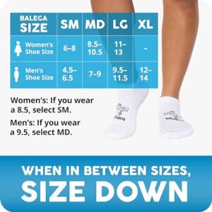 Balega Recycled Hidden Comfort Performance No Show Athletic Running Socks for Men and Women (1 Pair), White/Asphalt - X-Large (1 Pair)