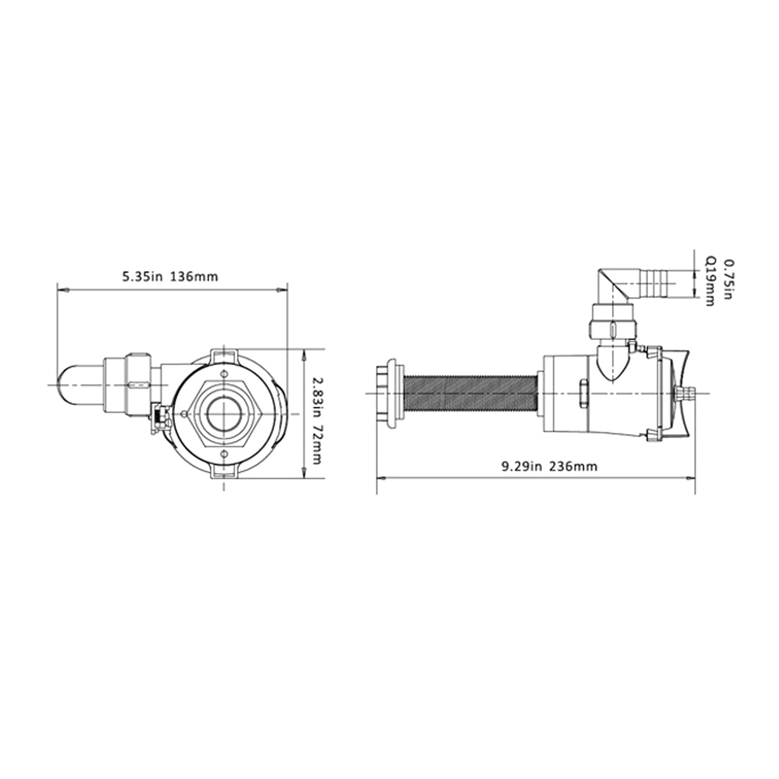 KIMISS Boat Yacht Spare Parts, Pump Baitwell Pump Live Bait Aerator Pump Boat Aerator Pump Cartridge Aerator Boat Yacht Series