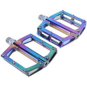 EVTSCAN 1 Pair Colorful Bicycle Pedals, Aluminum Alloy Universal Bike Pedals Replacement Compatible with Most MTB and Road Bicycle