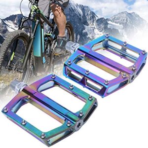 EVTSCAN 1 Pair Colorful Bicycle Pedals, Aluminum Alloy Universal Bike Pedals Replacement Compatible with Most MTB and Road Bicycle