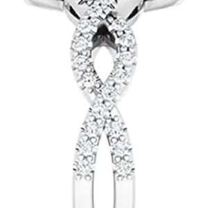 Moissanite World Twisted Infinity Moissanite Ring, Oval 2.0CT, Moissanite Engagement Ring/Moissanite Wedding Ring/Moissanite Bridal Ring Set, 925 Sterling Silver (9.5)