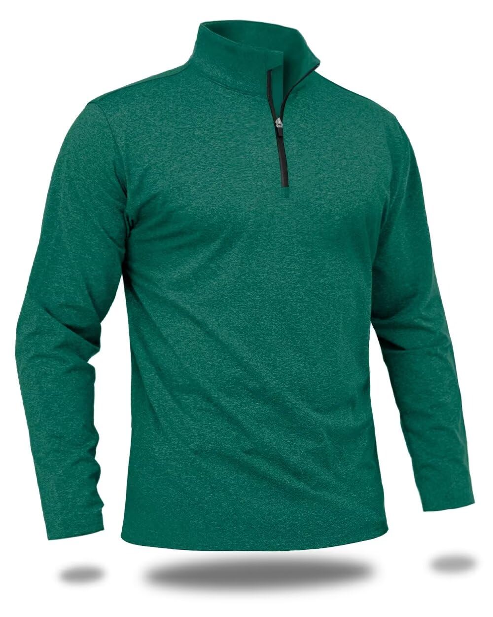 Boladeci Mens Pullover 1/4 Zip Fleece Long Sleeve Golf Shirts for Men Lightweight Running 3/4 1/2 Half Zip Sweatshirts Shirts Dark Green