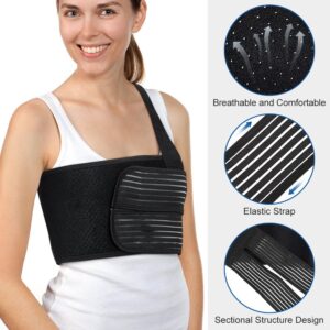 Rib Brace Chest Belt for Men and Women, Breathable Rib Chest Support Brace Dislocated Ribs Postoperation Belt for Rib Muscle Injuries, Bruised Ribs or Rib