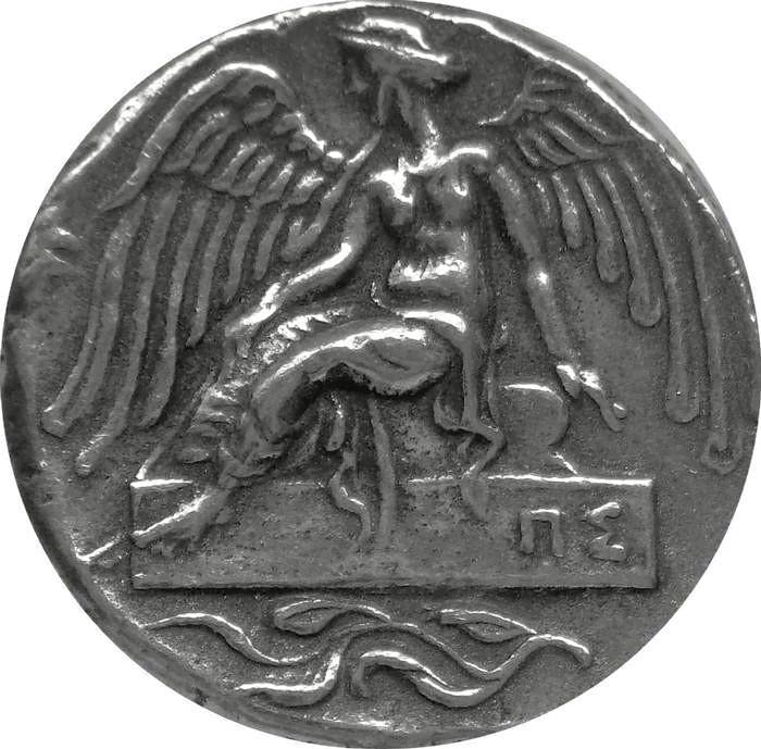 Nike and Eagle, Famous Ancient Greek Coin Pendant and Chain, Goddess of Victory, Very Fast Runner, Greek Mythology S