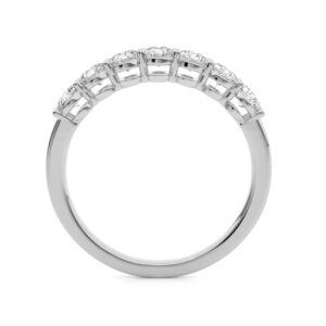 Buy Jewels Solid 10k Gold Wedding Band Moissanite Half Eternity Anniversary Ring For Women (G-H Color) (White Gold, 8)