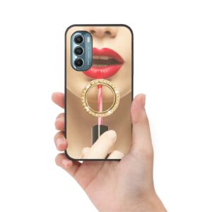 for Moto G Stylus 5G 2022 Case for Girls Women Mirror Make up Luxury Stylish Slim Shockproof Drop Protection Cover with Ring Kickstand for Stylus 5G 2022 (Mirror Gold)