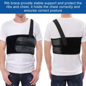 Rib Brace Chest Belt for Men and Women, Breathable Rib Chest Support Brace Dislocated Ribs Postoperation Belt for Rib Muscle Injuries, Bruised Ribs or Rib