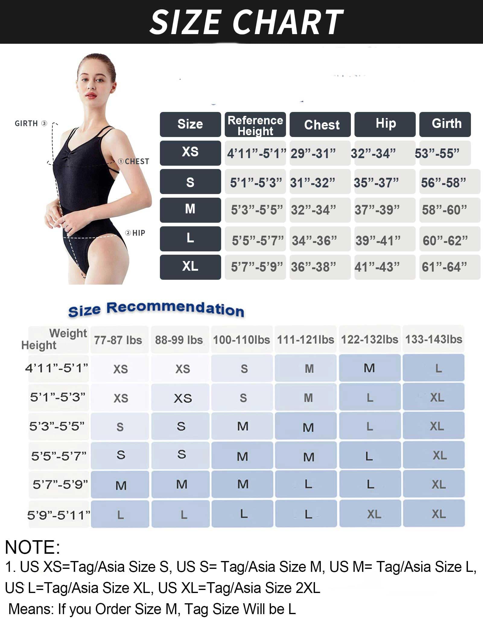 Daydance Adult Dance Leotards for Women Ballet, Gymnastics, Aerial Yoga, Swim