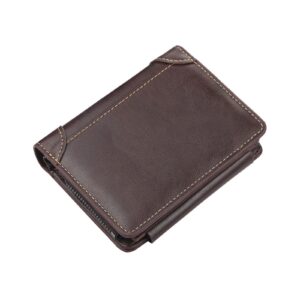 spyby money clips men's business card cases leather wallets money organizers (color : brown)