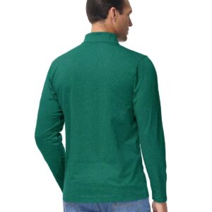 Boladeci Mens Pullover 1/4 Zip Fleece Long Sleeve Golf Shirts for Men Lightweight Running 3/4 1/2 Half Zip Sweatshirts Shirts Dark Green