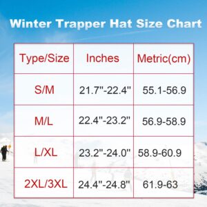 100% Real Rabbit Fur Winter Trapper Hat for Men Women Russian Fur Ushanka Aviator Hat Mens Trapper Hat with Ear Flaps Camo Brown