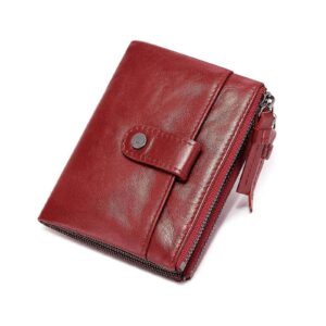 spyby business card cases genuine leather money clips men's wallets money organizers (color : red)