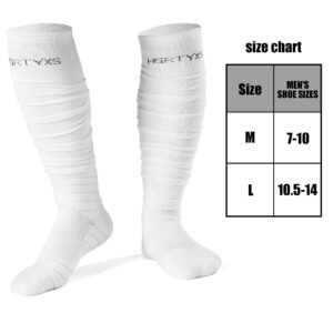 Yxmeiguo Scrunch Football Socks Extra Long Football Padded Sports Athletic Socks for Men Women with Ankle Support Football Accessories, White