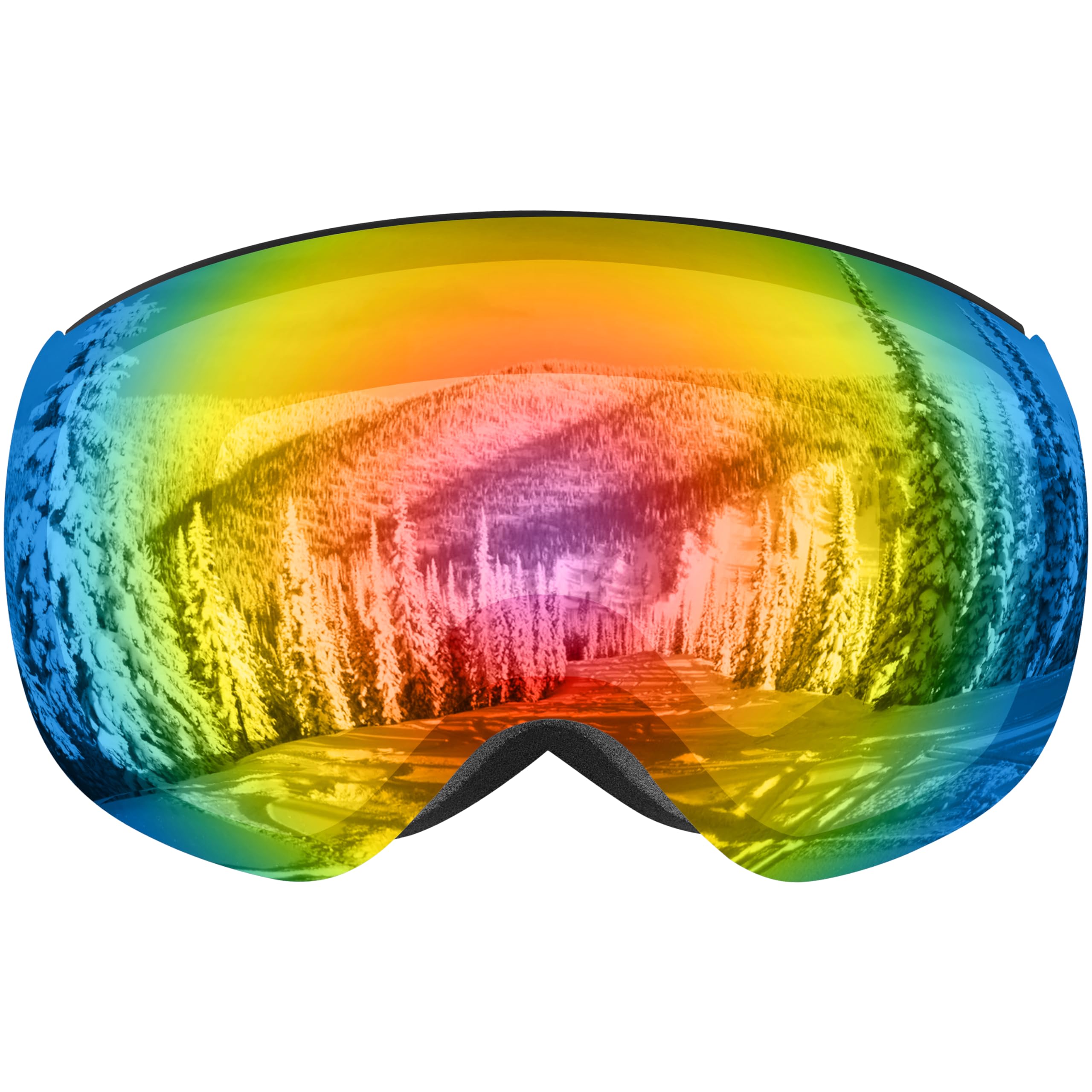 Retrospec Traverse Plus Ski Goggles for Men and Women UV Protection, Magnetic Interchangeable Lens, Anti-Fog, Scratch Resistant Snow Goggles for Skiing and Snowboarding