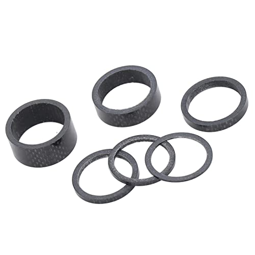 Raguso Bicycle Headset Spacer, Carbon Fiber Bike Front Fork Stem Washer Smooth Edges for Road Bikes