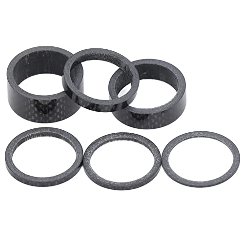 Raguso Bicycle Headset Spacer, Carbon Fiber Bike Front Fork Stem Washer Smooth Edges for Road Bikes