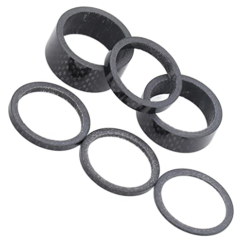 Raguso Bicycle Headset Spacer, Carbon Fiber Bike Front Fork Stem Washer Smooth Edges for Road Bikes