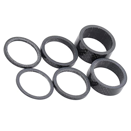 Raguso Bicycle Headset Spacer, Carbon Fiber Bike Front Fork Stem Washer Smooth Edges for Road Bikes