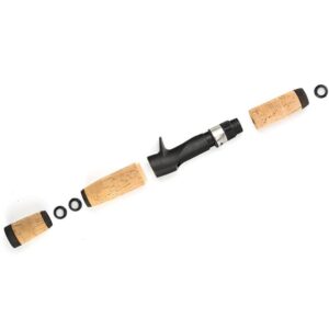 TEAMWILL 1 Set Composite Cork Spinning Fishing Rod Handle Split Handle Grips Replacement Parts