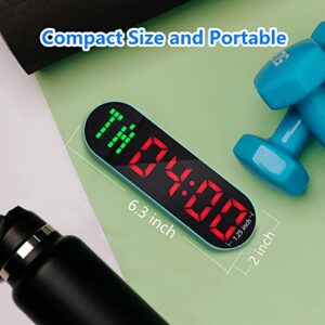 LUCORB Portable Gym Timer for Home Gym, Interval Workout Timer Countdown Stopwatch with Time Progress Bar/Rounds, Easy to Use Fit Boxing Tabata HIIT Emom Fitness