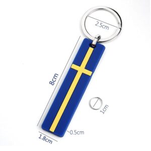 Winluu Swedish Flag Keychain Emblem Badge Luxury Key Ring Keychains For XC40 XC60 XC70 XC80 XC90 V40 S80 S90 C30 C60 Keyring Chain,Swedish Flag Emblem Keychain,Blue Yellow 3.15X0.7in