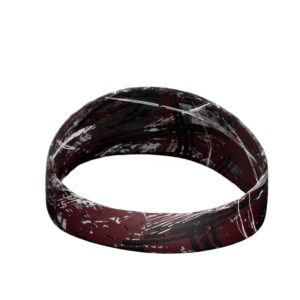 Unisex Headband/Sweatband. Best for Sports, Fitness, Working Out, Yoga. Tapered Design. Reversible. (Wicked Maroon)