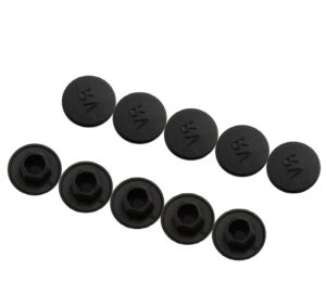 10 pieces m5/m6 bike rubber stem top cover headset cap hexagon screws cap hex socket for cycling accessories mtb mountain road foldable bicycle bolts parts (black,m5)