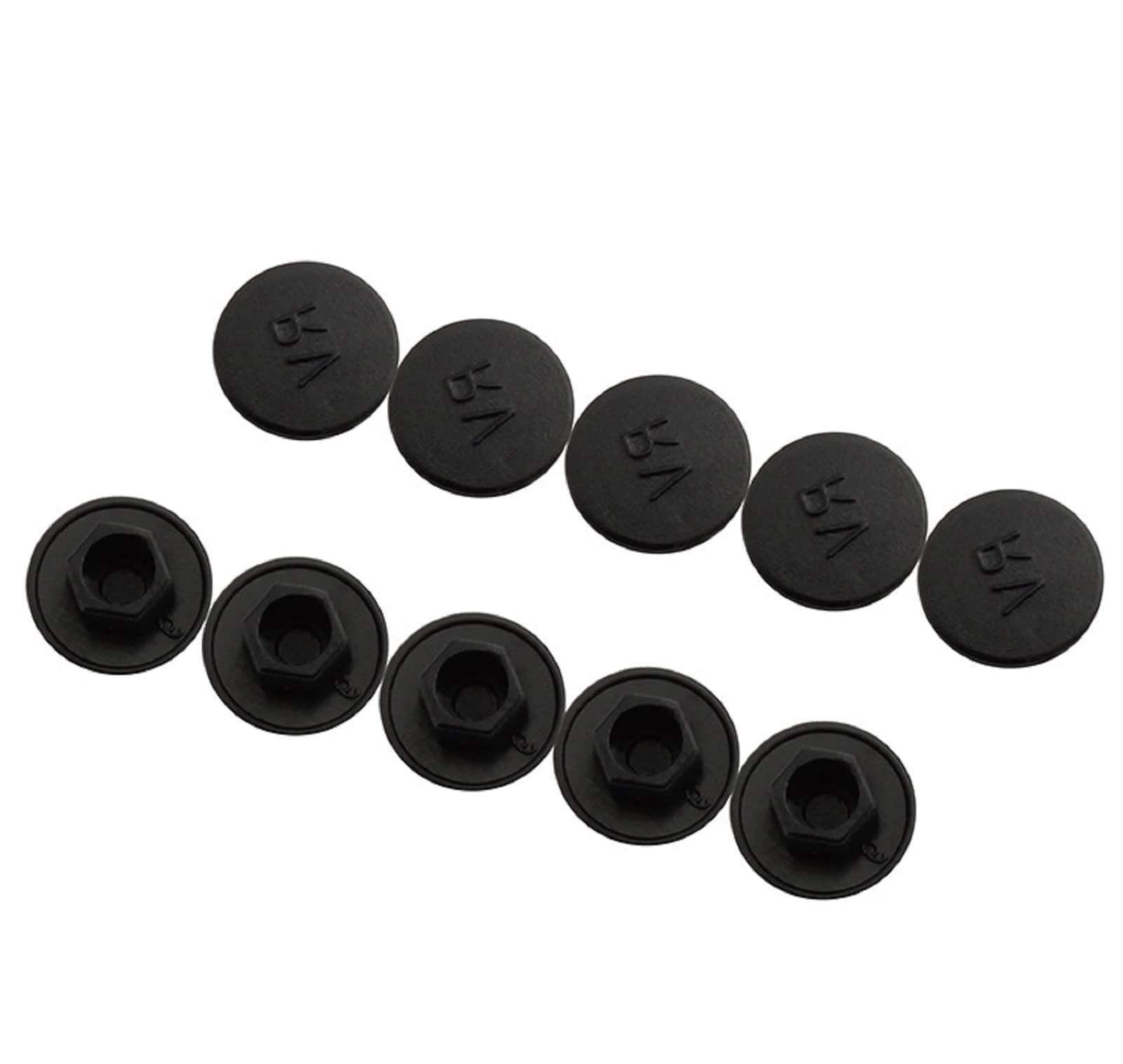 10 Pieces M5/M6 Bike Rubber Stem Top Cover Headset Cap Hexagon Screws Cap Hex Socket for Cycling Accessories MTB Mountain Road Foldable Bicycle Bolts Parts (Black,M5)