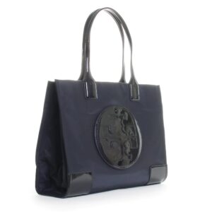 Tory Burch Ella Patent Small Tote, Black Patent Small