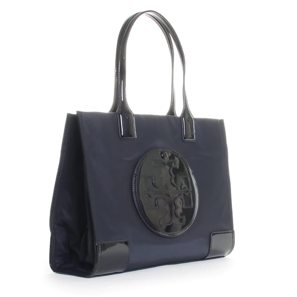 Tory Burch Ella Patent Small Tote, Black Patent Small