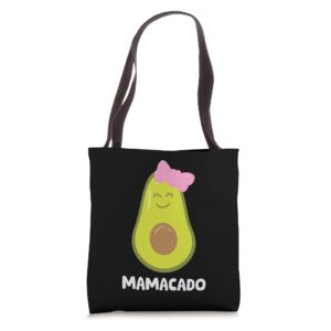 funny avocado lover gift vegan guacamole avocado mamacado tote bag