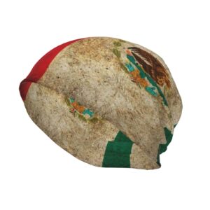 Mexico Flag Beanie Hats Slouchy Knit Hat Womens Men Beach Beanie Caps Mexican Hat for Yoga Sport Travel