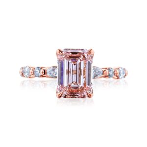 Kobelli 3.64ct.tw Pink Diamond Bubble Ring (IGI Certified) - 8.0