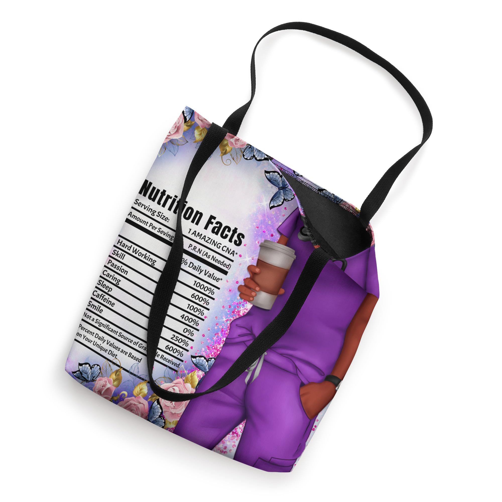 Nurse Nutrition Facts Melanin Nurses Black Girl Magic CNA Tote Bag