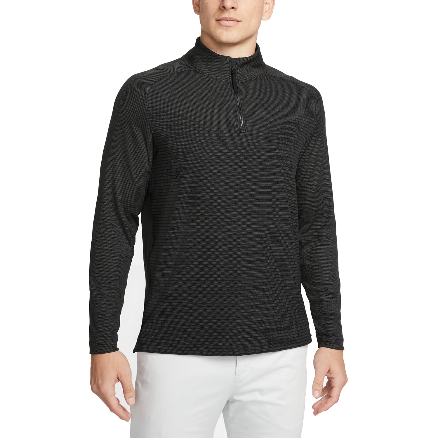 Nike Dri-FIT ADV Vapor Men's Quarter-Zip Golf Top, Black/Dark Smoke Grey, Medium