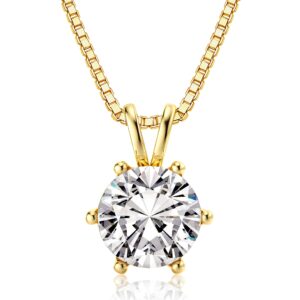 Blahanna Moissanite Pendant Necklace, 1CT 18K White Gold Plated Silver D Color Lab Diamond Necklace for Women