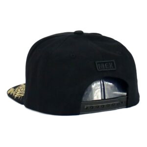 Mexican Hat Snapback Hecho En Mexico Eagle Aguila Flag Flat Bill Baseball Cap (Black - Black Eagle)