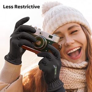 FREETOO Winter Gloves for Women, 2022 Stylish Double Locking Thermal Running Gloves, Warm Waterproof Touchscreen Driving Gloves