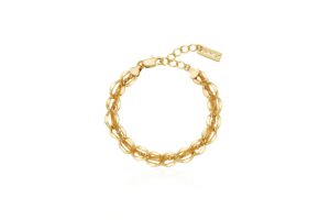 ganalux 18k gold plated bracelet for women, elegance design link chain jewelry made in korea (multiple)