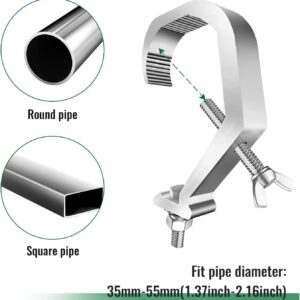 ASMSLIT 10 Pack 88lbs Heavy Duty Aluminum Alloy Stage Light Clamp,C-Clamp Safety Suitable for 32-58mm Pipe Diameter