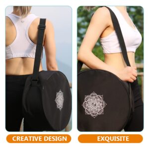 Gatuida Yoga Wheel Bag Yoga Storage Sling Sports Yoga Wheel Storage Sling Sports Accessory Training Handbag Round Design Yoga Bag Yoga Equipment Holder Yoga Studio Accessory Training Bag