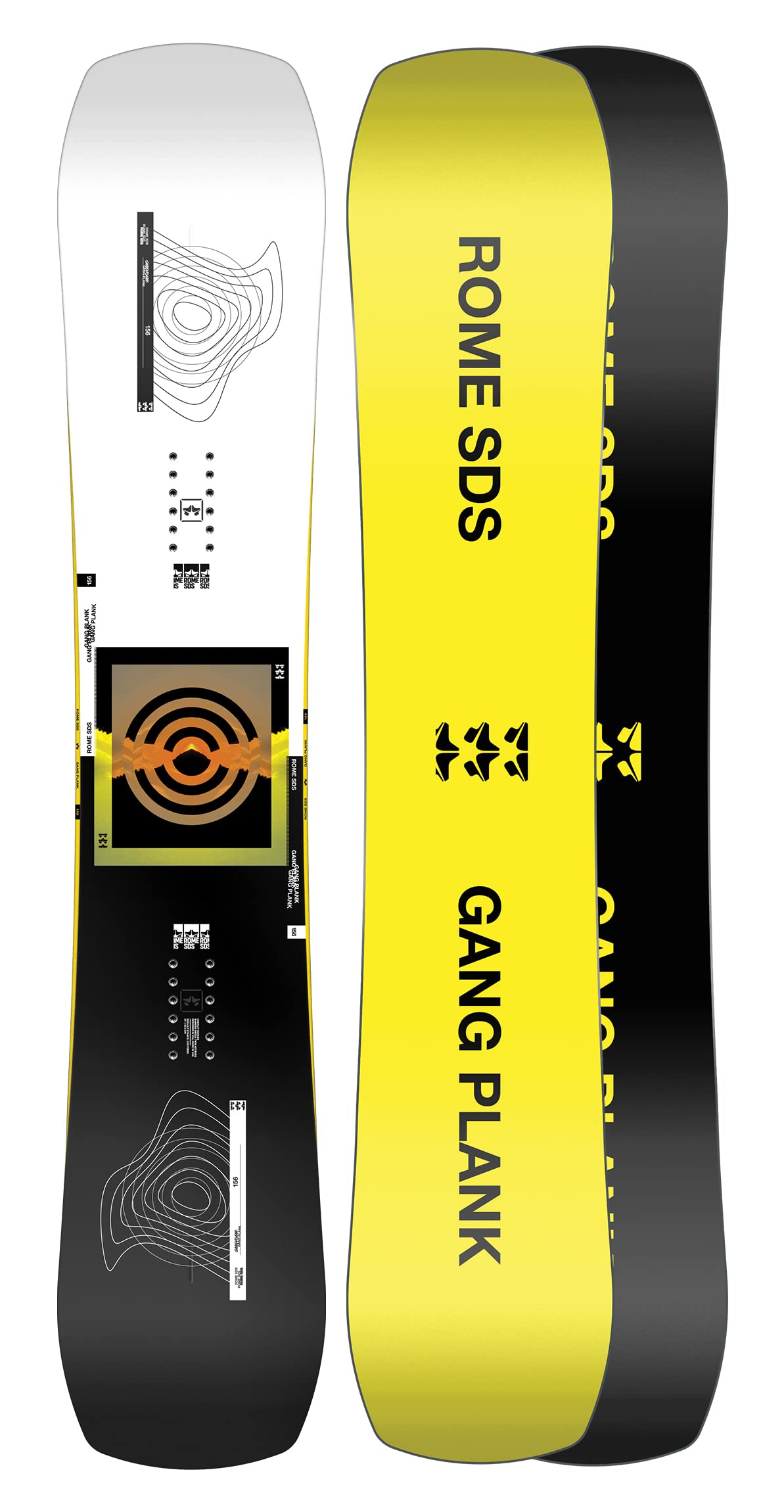 Rome Mens Gang Plank True Twin Snowboard - 2022/2023 Size 156cm