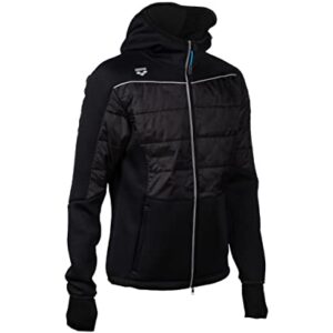 Arena Unisex Team Hooded F/Z Half-quilted Jacket, Black, X-Small